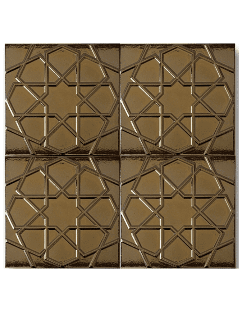 20x20 Hamam Çini-06- Hamam Seramik Karo Çini Gold 20x20, Türk Hamamı Çinileri, Turkish Tile, Lider Çini