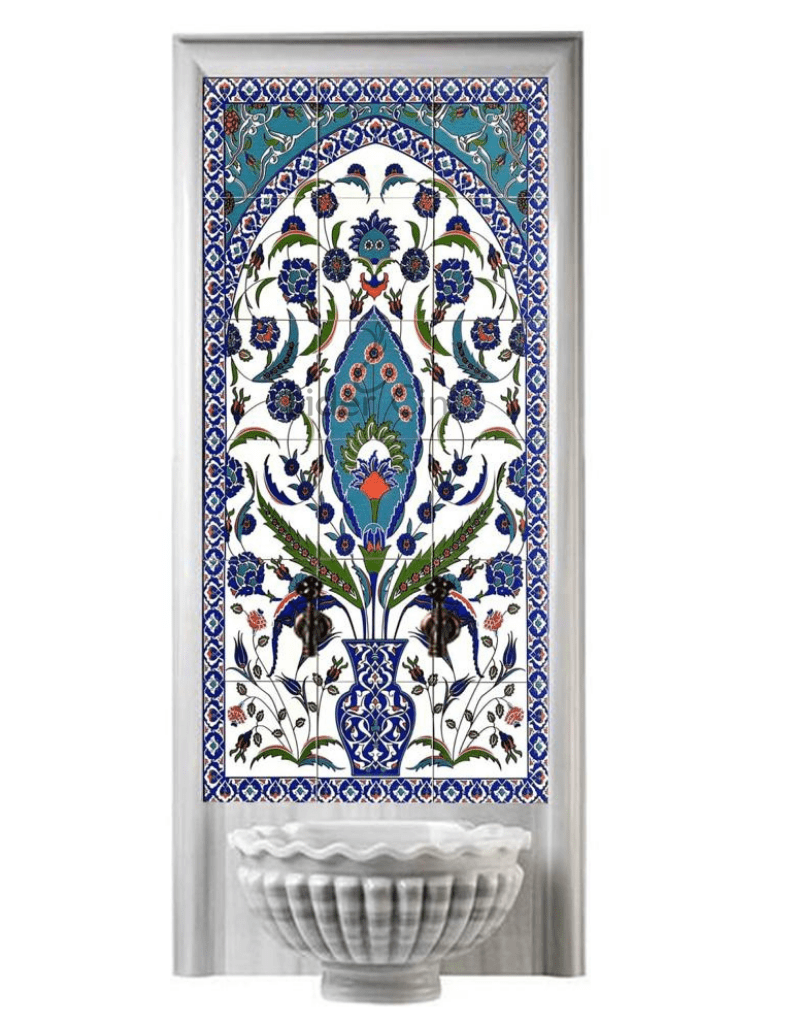 Hamam Çini-02-60x120 Hamam Kurna Arkası saksı Pano, Lider Çini